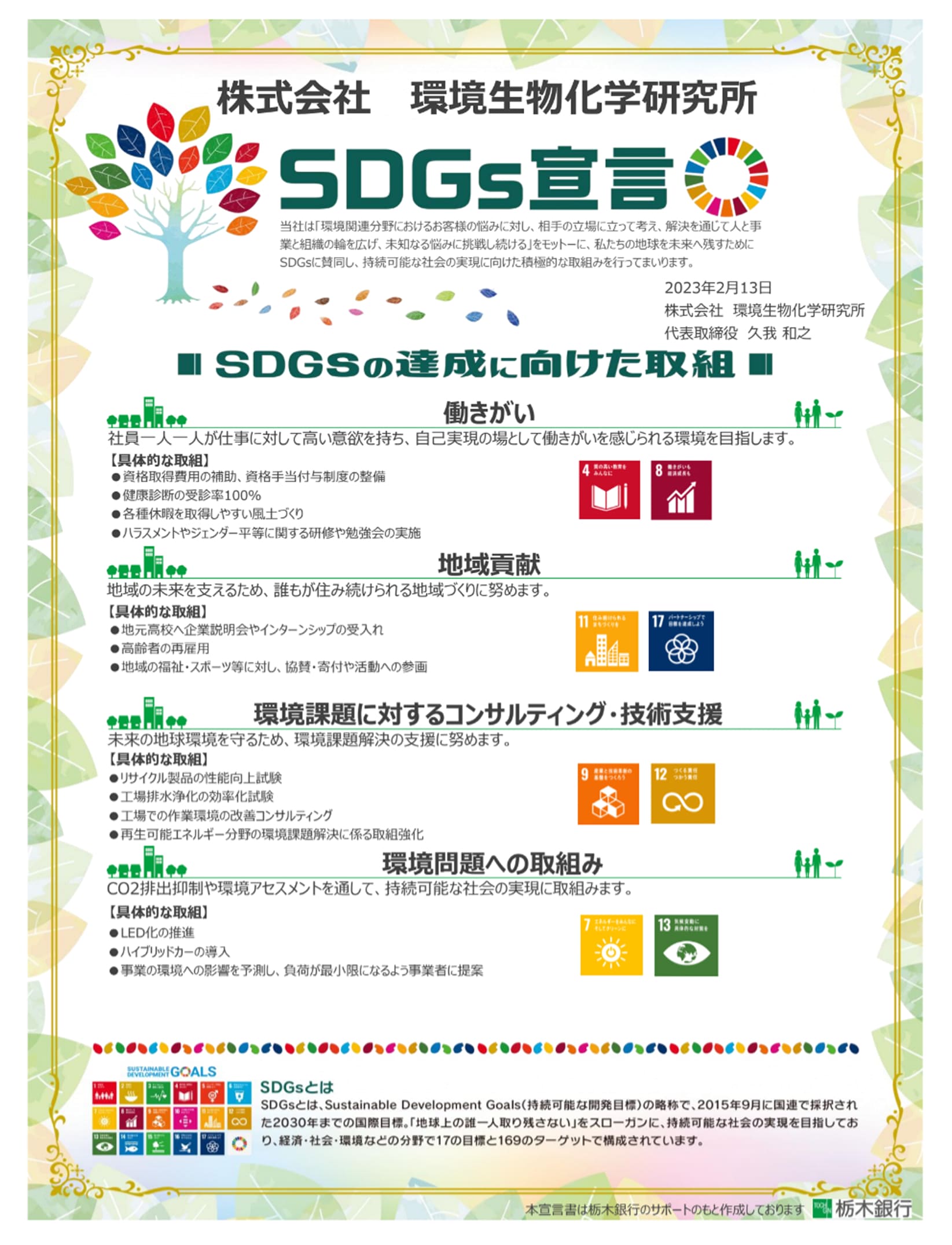 SDGs宣言書